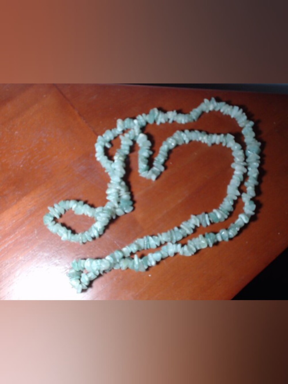 Green Aventurine Beaded Chip Necklace - Crystal (1)